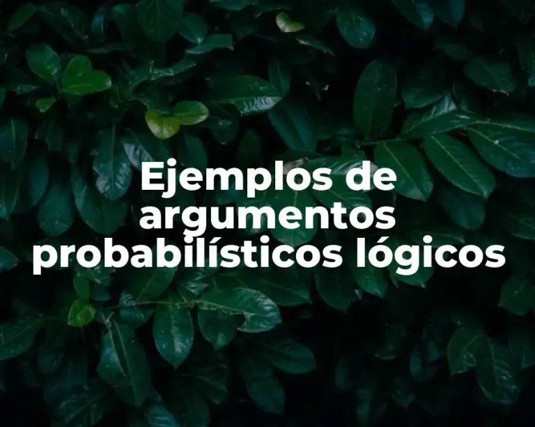 Ejemplos de argumentos probabilísticos lógicos