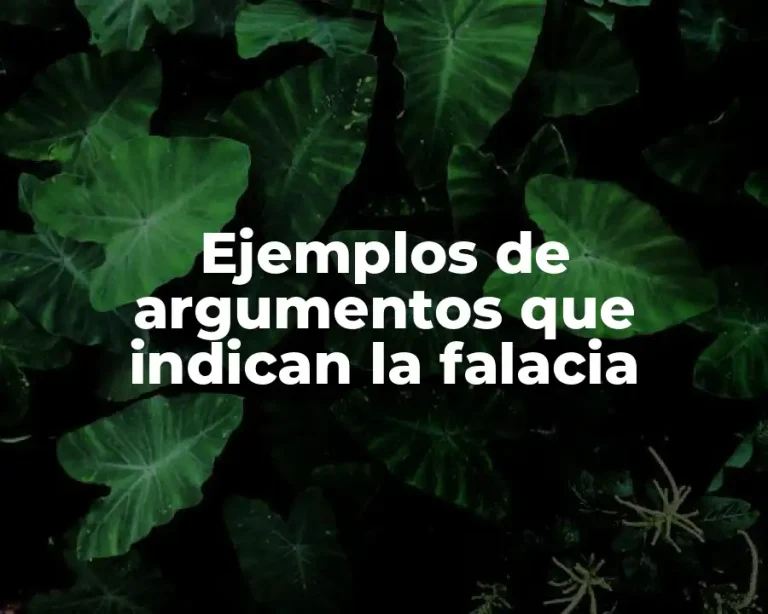 Ejemplos de argumentos que indican la falacia