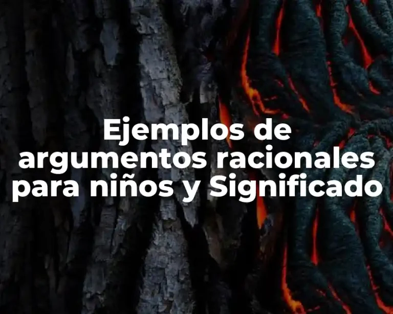 Ejemplos de argumentos racionales para niños y Significado