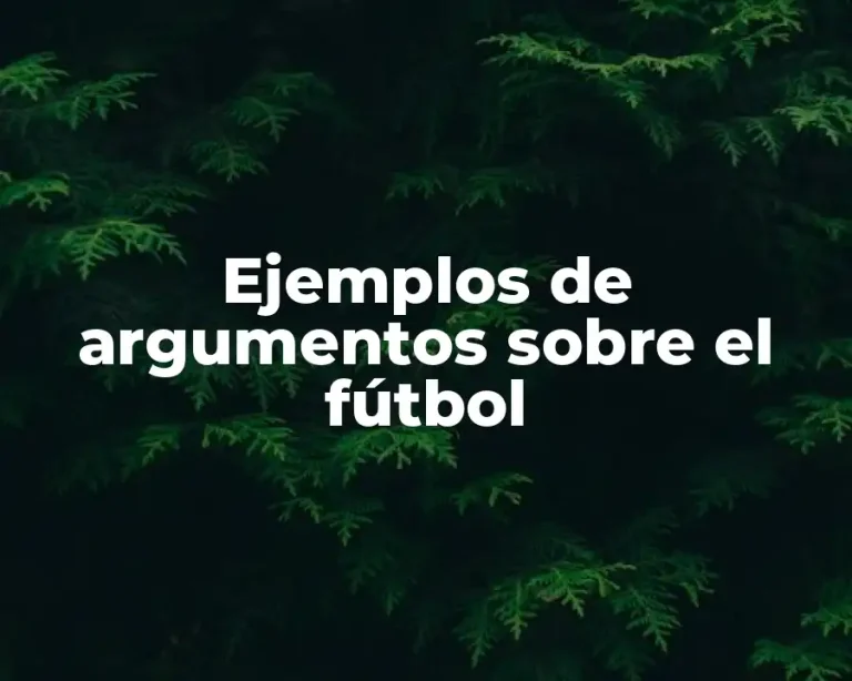 Ejemplos de argumentos sobre el fútbol