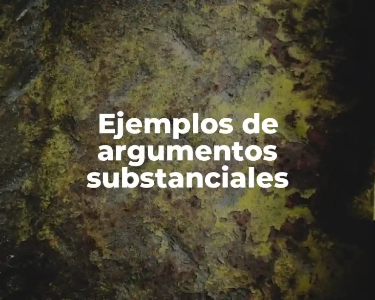 Ejemplos de argumentos substanciales