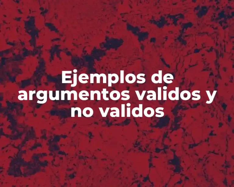 Ejemplos de argumentos validos y no validos
