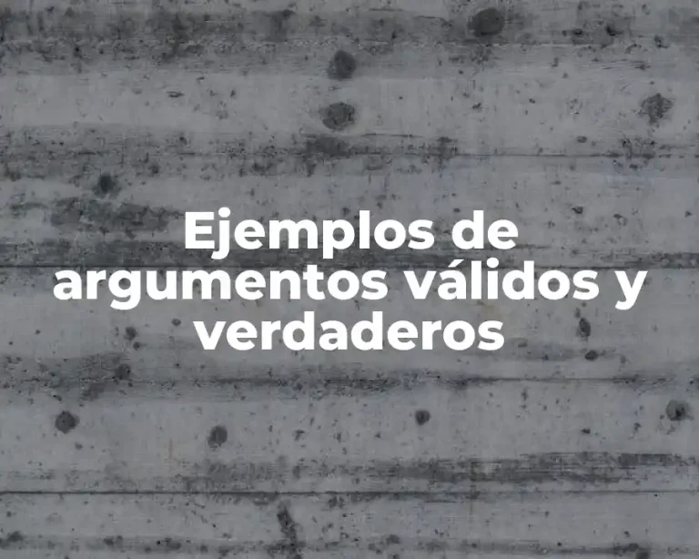 Ejemplos de argumentos válidos y verdaderos