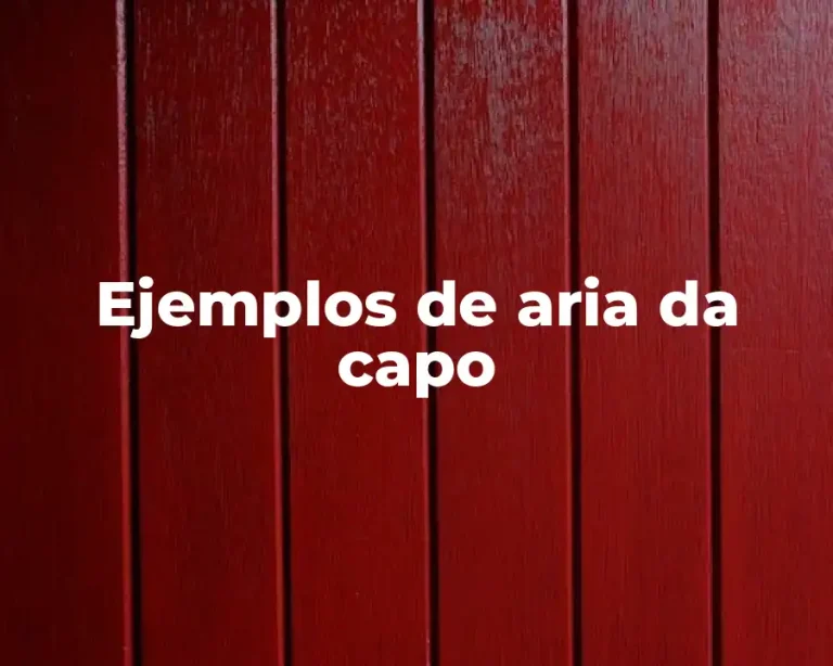 Ejemplos de aria da capo
