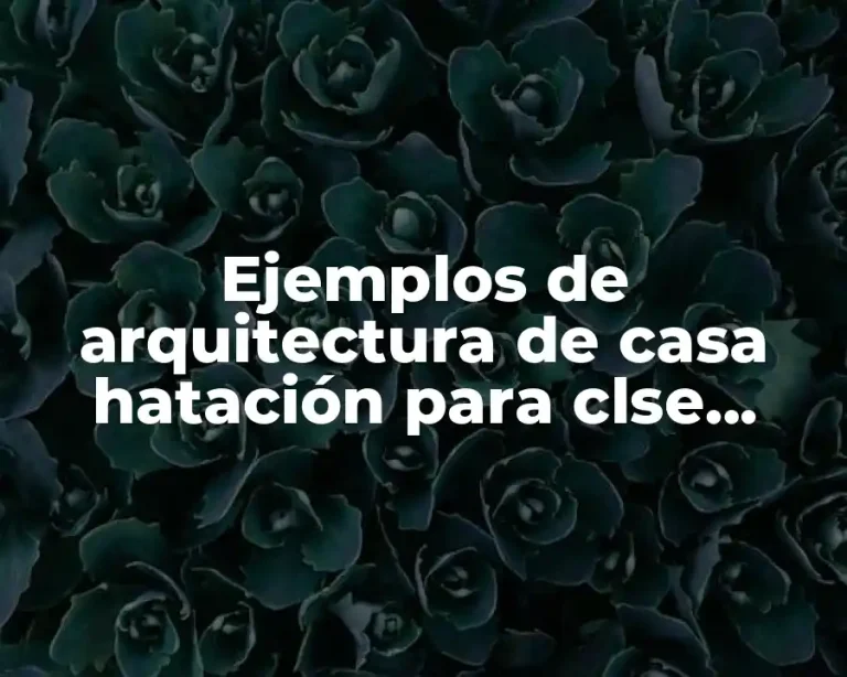 Ejemplos de arquitectura de casa hatación para clse media del arquitecto