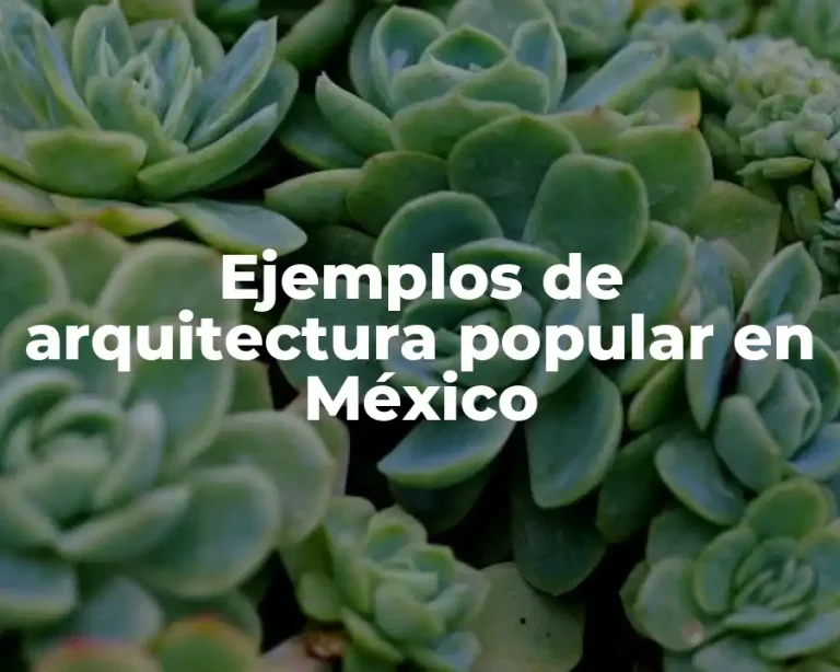 Ejemplos de arquitectura popular en México