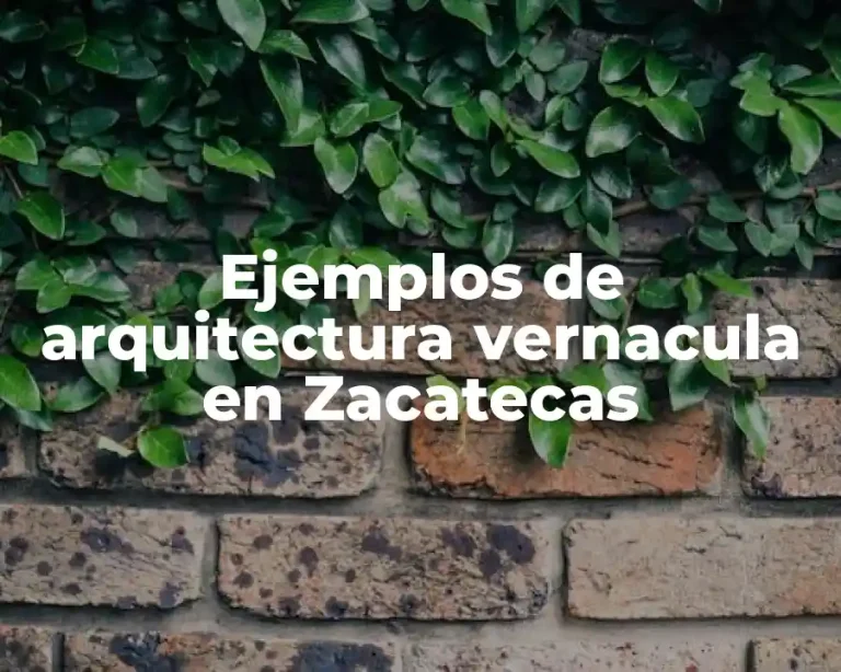 Ejemplos de arquitectura vernacula en Zacatecas