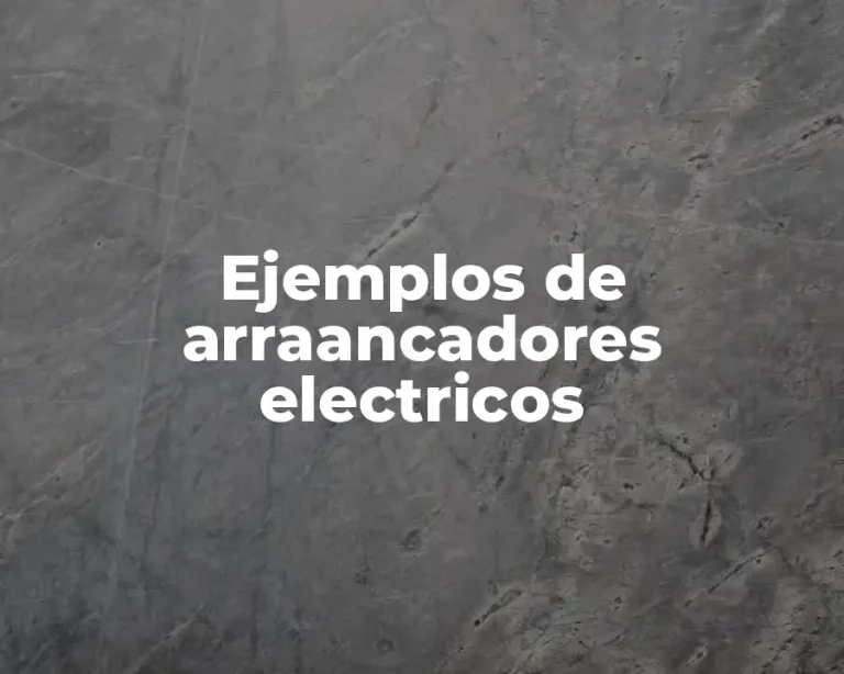 Ejemplos de arraancadores electricos