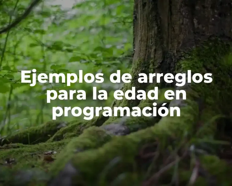 Ejemplos de arreglos para la edad en programación
