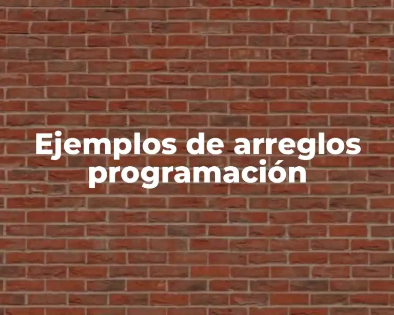 Ejemplos de arreglos programación