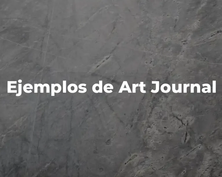 Ejemplos de Art Journal