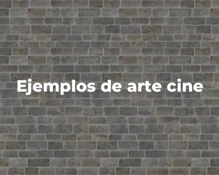Ejemplos de arte cine
