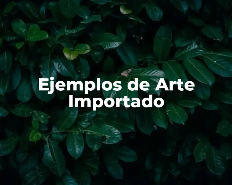 Ejemplos de Arte Importado