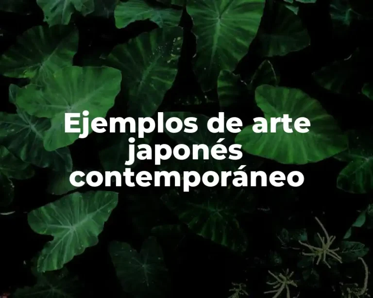Ejemplos de arte japonés contemporáneo