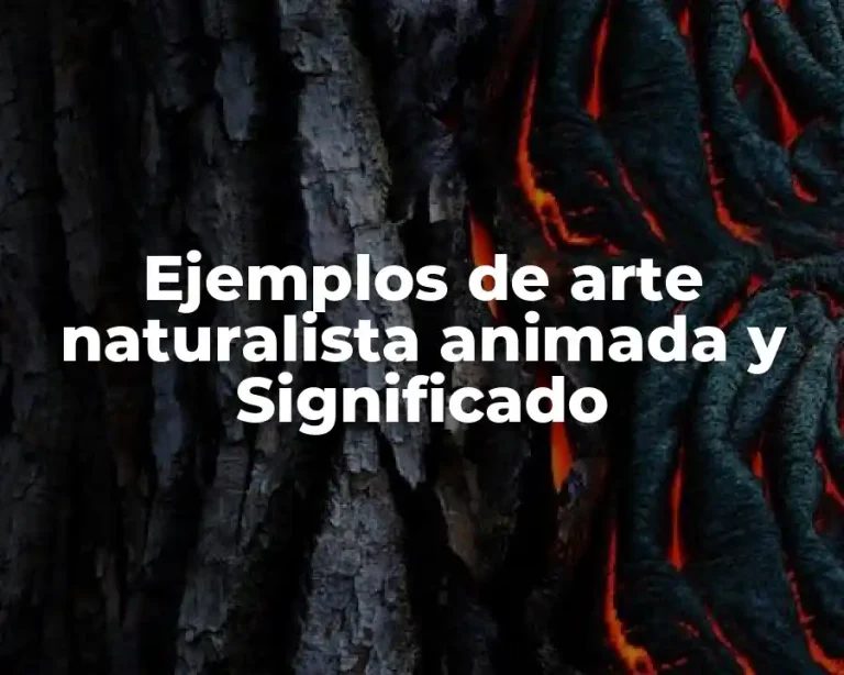 Ejemplos de arte naturalista animada y Significado