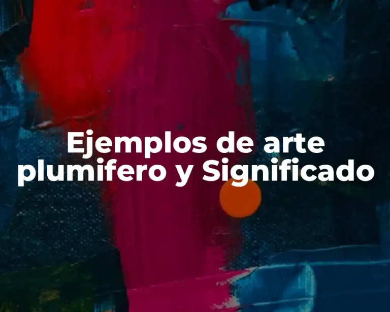 Ejemplos de arte plumifero y Significado