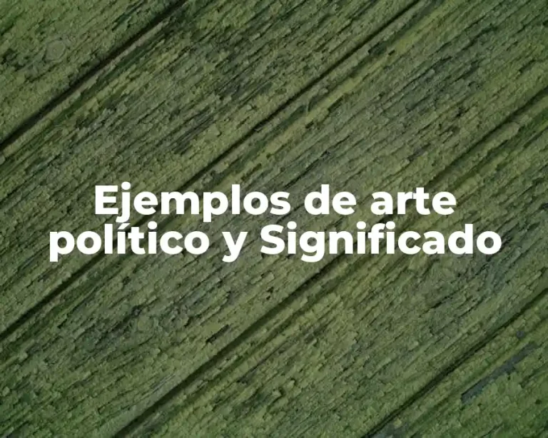 Ejemplos de arte político y Significado