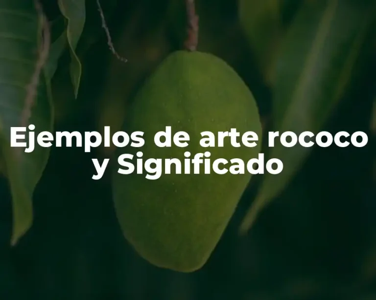 Ejemplos de arte rococo y Significado