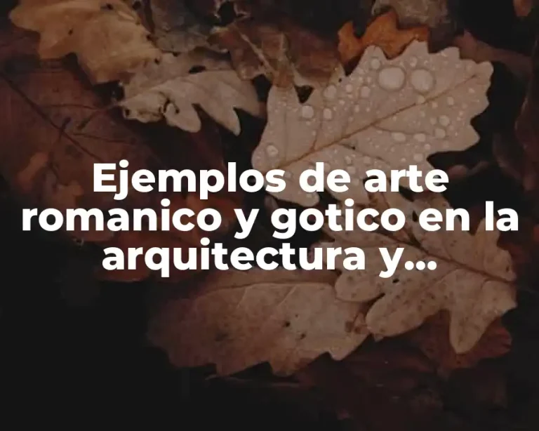 Ejemplos de arte romanico y gotico en la arquitectura y Significado