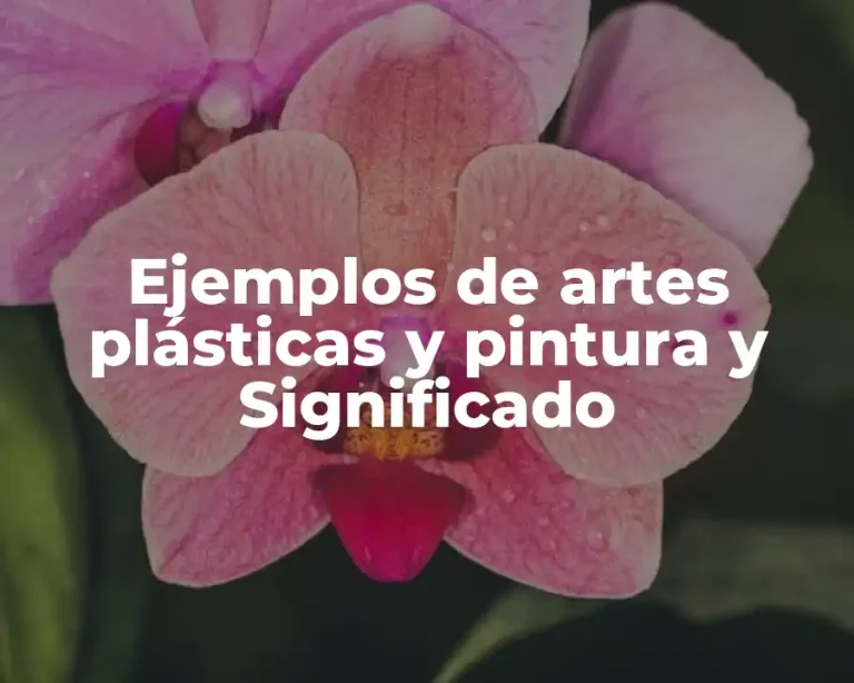 Ejemplos de artes plásticas y pintura y Significado