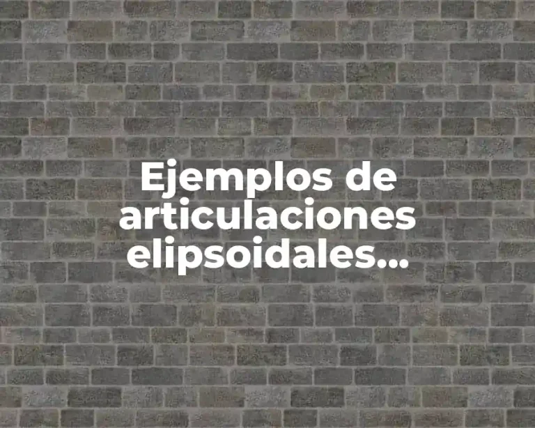 Ejemplos de articulaciones elipsoidales temporomandibular