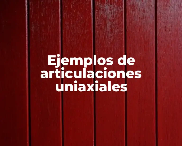 Ejemplos de articulaciones uniaxiales