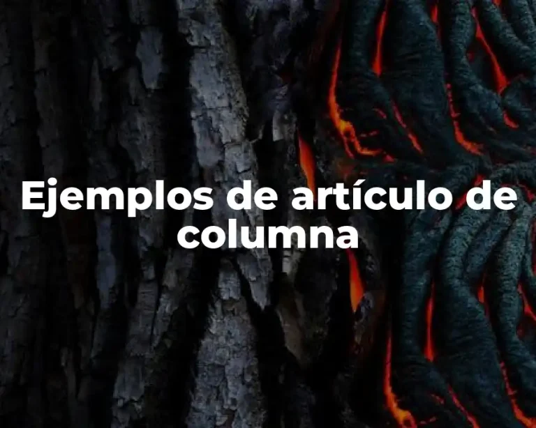 Ejemplos de artículo de columna