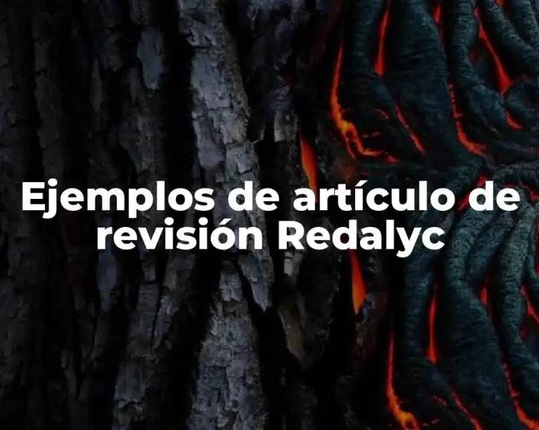 Ejemplos de artículo de revisión Redalyc