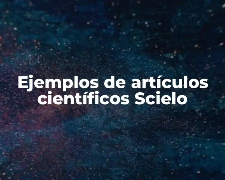 Ejemplos de artículos científicos Scielo
