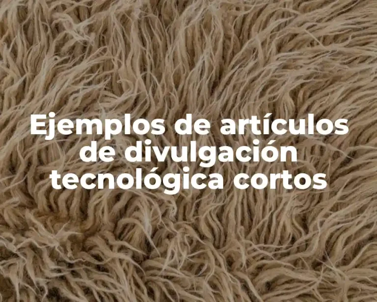 Ejemplos de artículos de divulgación tecnológica cortos
