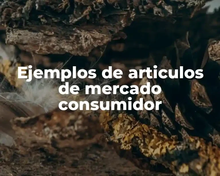 Ejemplos de articulos de mercado consumidor