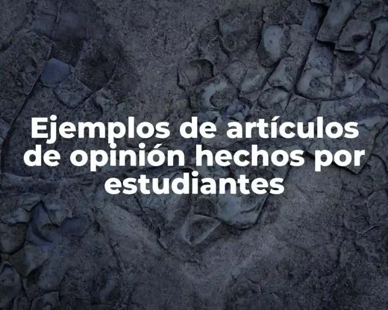 Ejemplos de artículos de opinión hechos por estudiantes