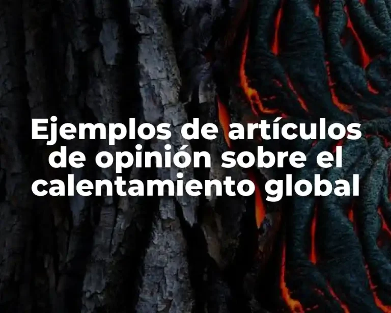 Ejemplos de artículos de opinión sobre el calentamiento global