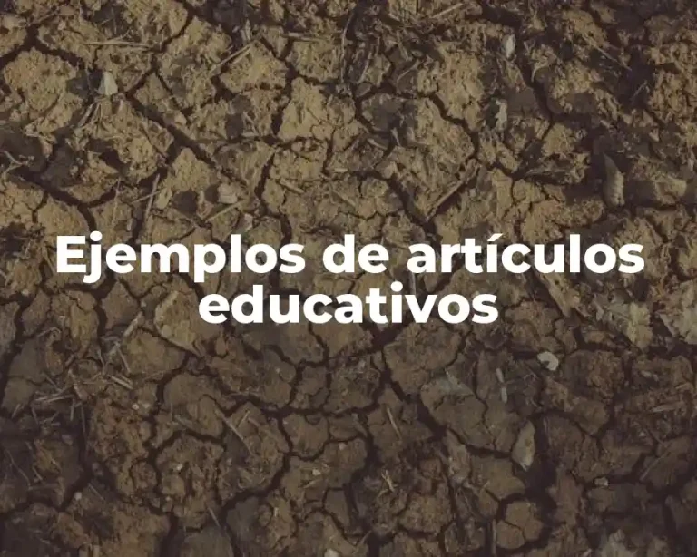 Ejemplos de artículos educativos