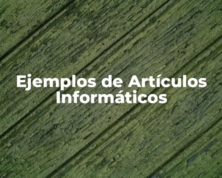 Ejemplos de Artículos Informáticos