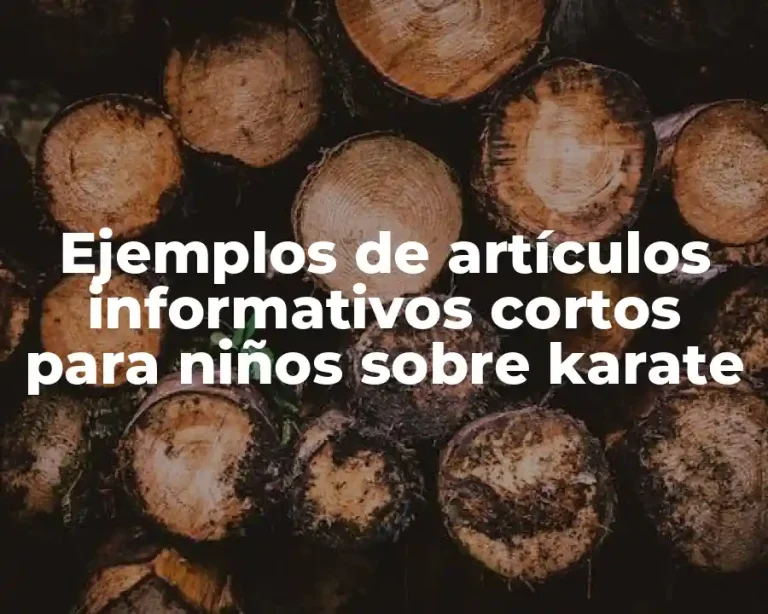 Ejemplos de artículos informativos cortos para niños sobre karate