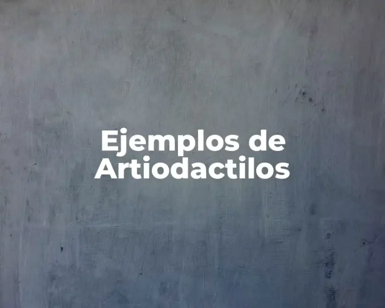 Ejemplos de Artiodactilos