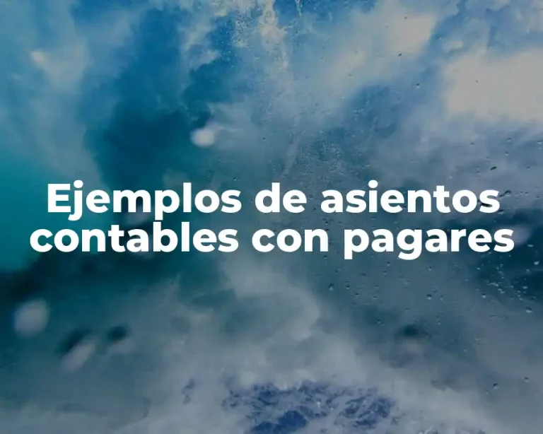 Ejemplos de asientos contables con pagares