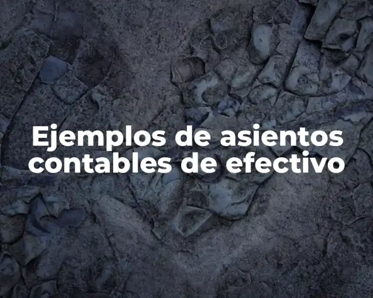 Ejemplos de asientos contables de efectivo