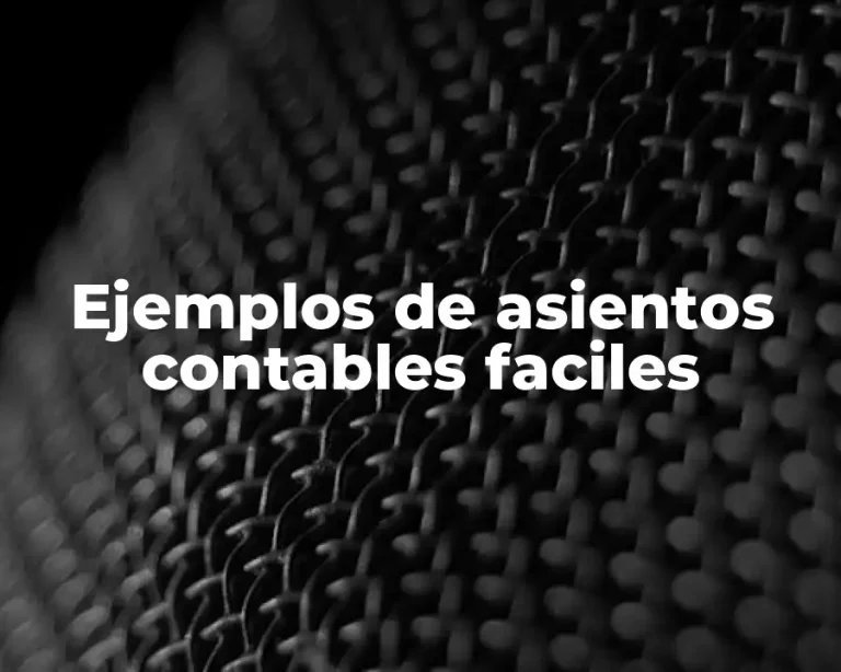 Ejemplos de asientos contables faciles