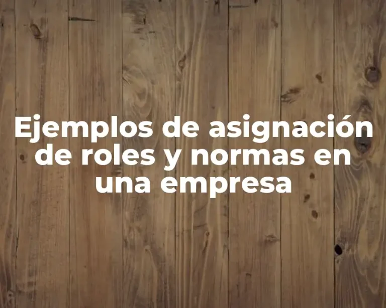 Ejemplos de asignación de roles y normas en una empresa