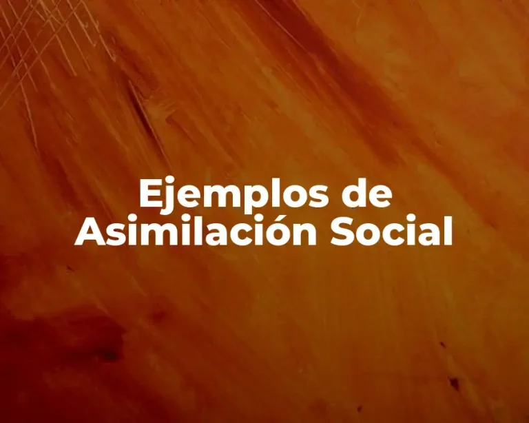Ejemplos de Asimilación Social