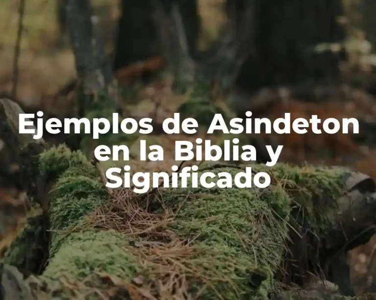 Ejemplos de Asindeton en la Biblia y Significado