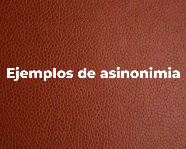 Ejemplos de asinonimia