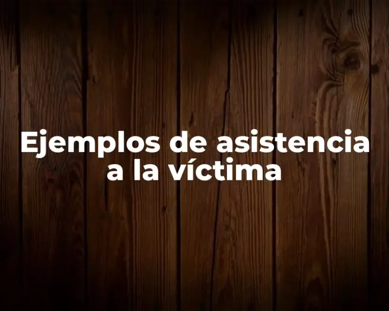 Ejemplos de asistencia a la víctima