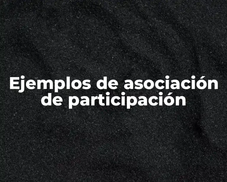 Ejemplos de asociación de participación