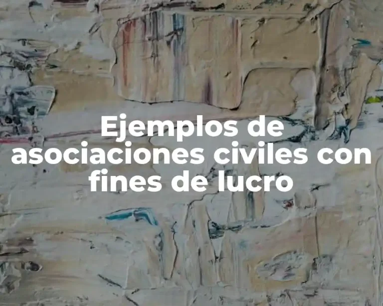 Ejemplos de asociaciones civiles con fines de lucro