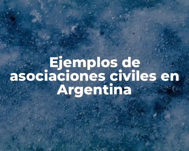 Ejemplos de asociaciones civiles en Argentina