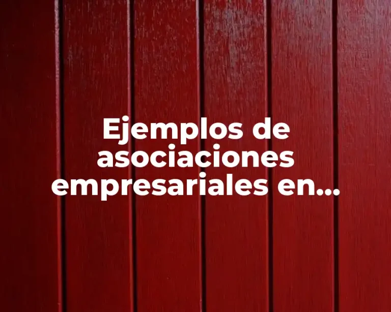 Ejemplos de asociaciones empresariales en México