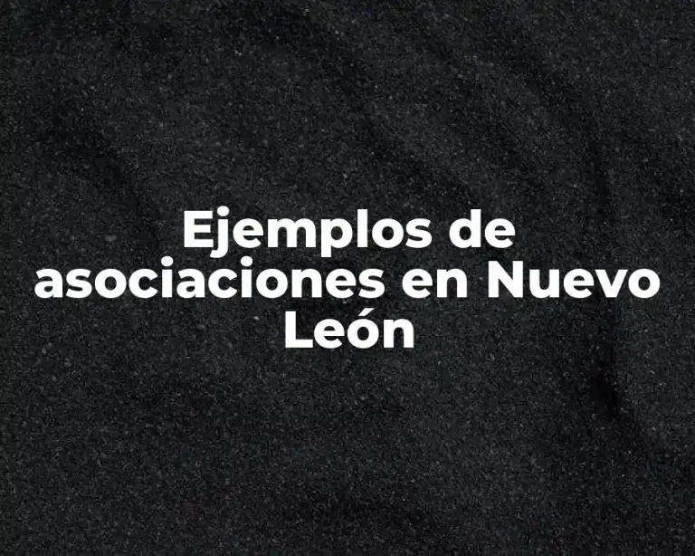 Ejemplos de asociaciones en Nuevo León